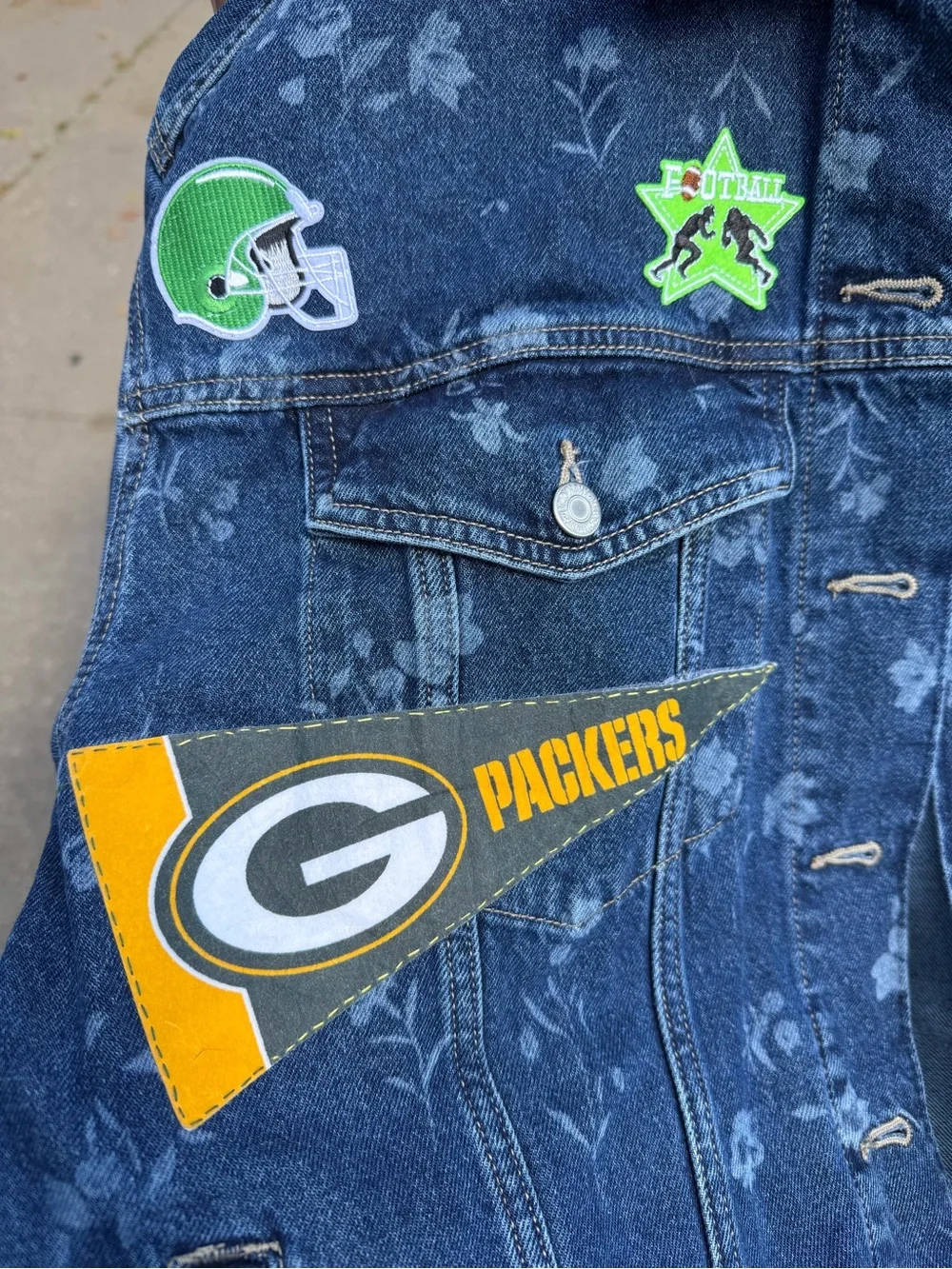 Hand-Painted *NEW* Packer jacket - women’s oversized small